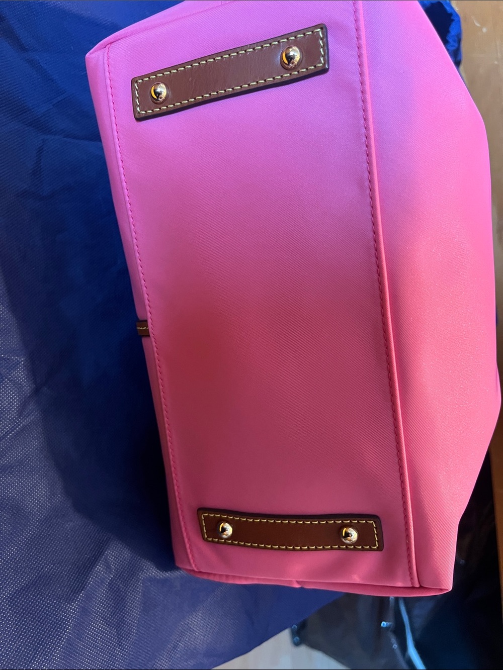Dooney & Bourke Bright Pink Shoulder Tote leather trim - Picture 12 of 14
